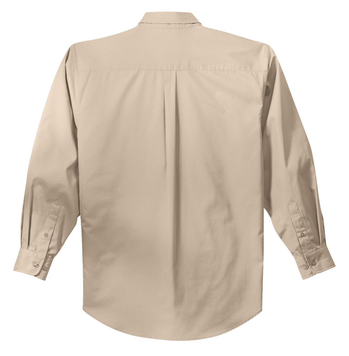 Rear View of Stone Port Authority Extended Size Long Sleeve Easy Care Shirt S608ES