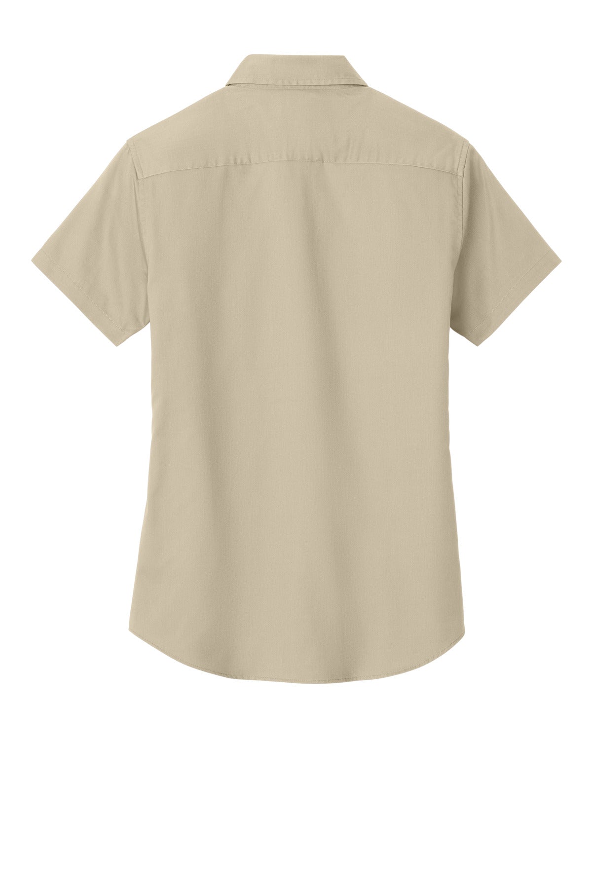 Rear View of Stone Port Authority Women's Short Sleeve Easy Care Shirt. L508