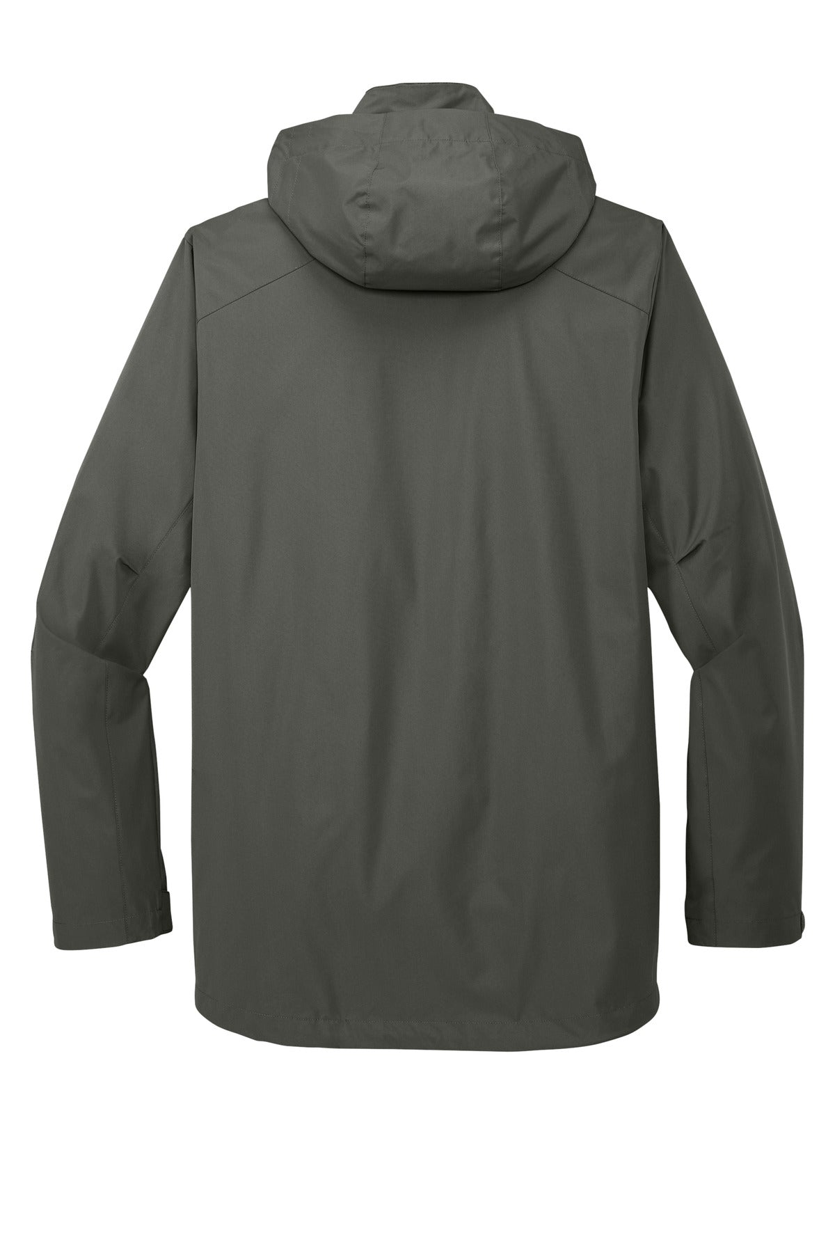 Rear View of StormGrey Port Authority All-Weather 3-in-1 Jacket J123