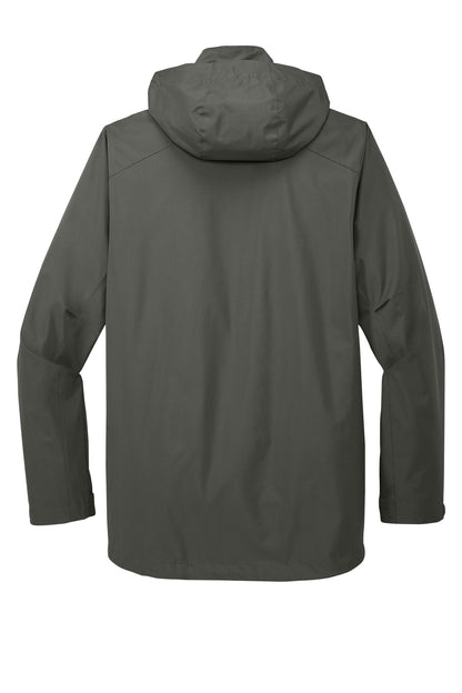 Rear View of StormGrey Port Authority All-Weather 3-in-1 Jacket J123