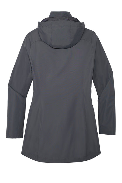 Rear View of StormGrey Port Authority Women's All-Weather 3-in-1 Jacket L123