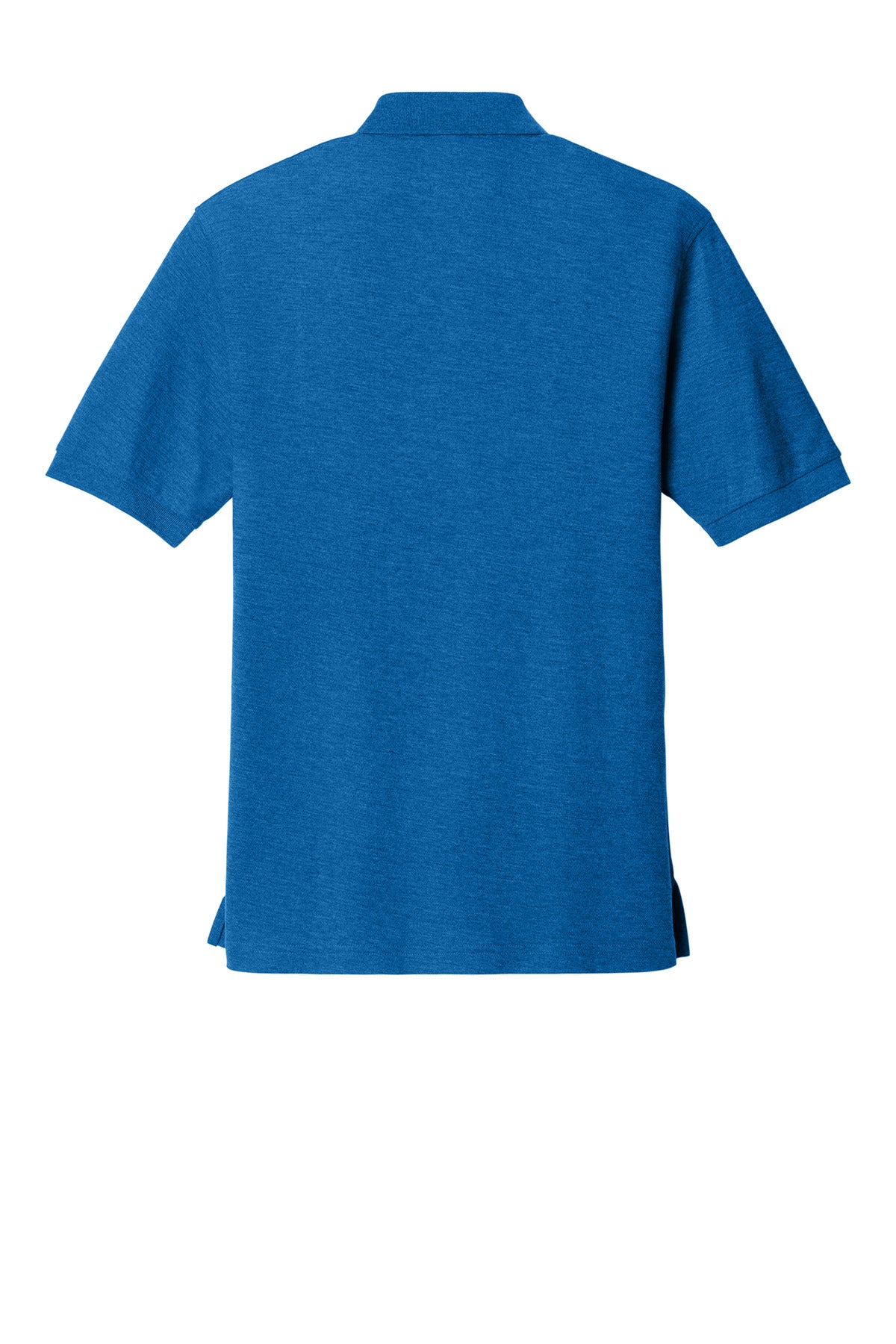 Rear View of Strong Blue Port Authority Tall Silk Touch Polo. TLK500