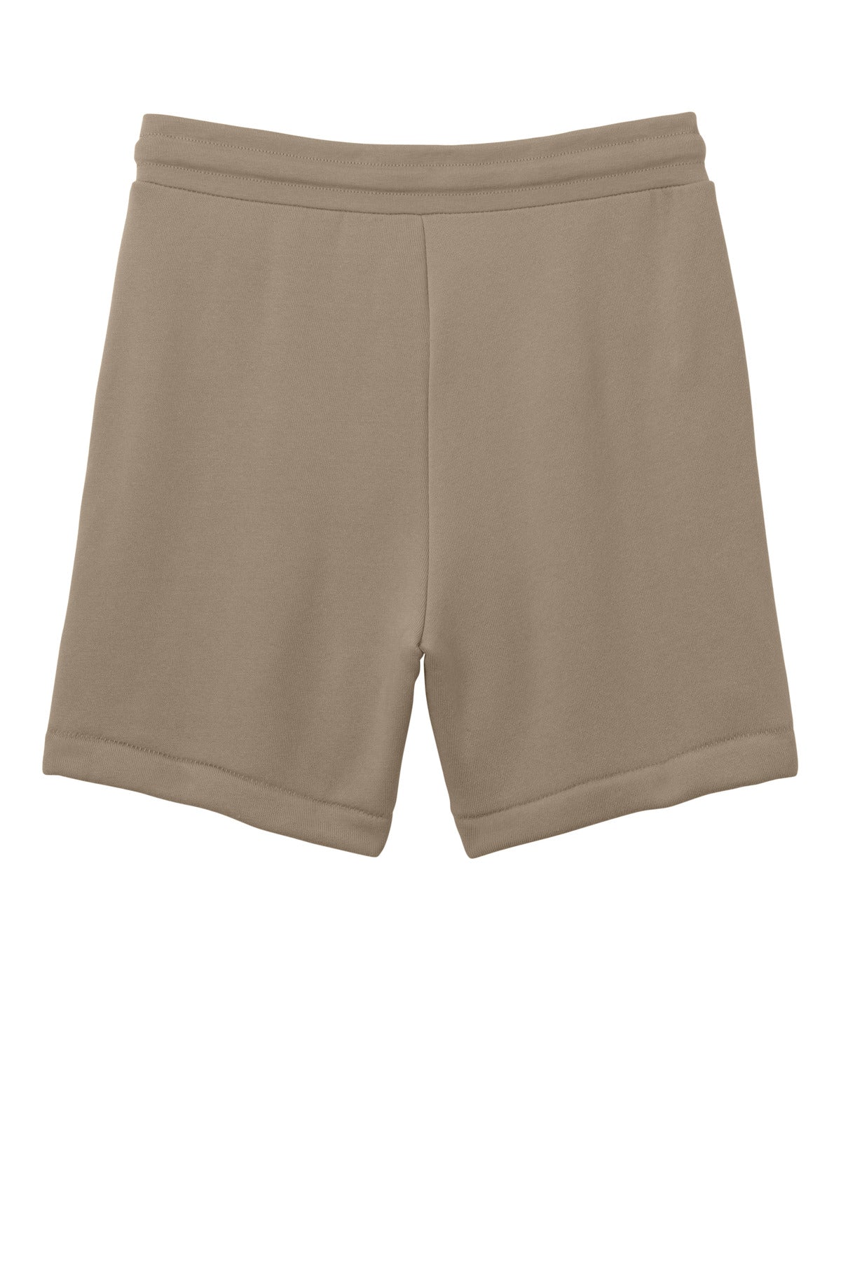 Rear View of Tan BELLA+CANVAS Unisex Sponge Fleece Sweatshort BC3724