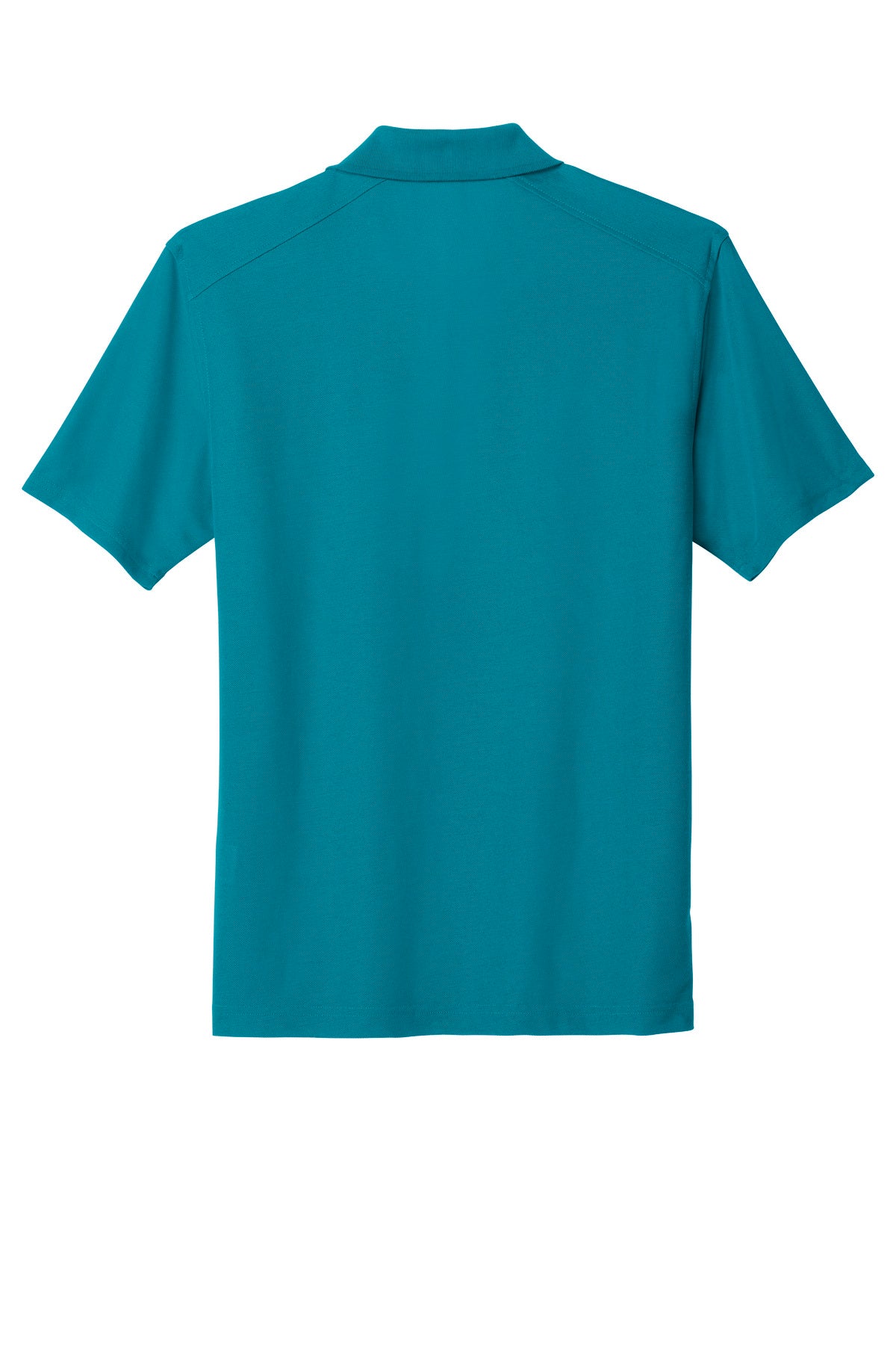 Rear View of Teal Port Authority EZPerformance Pique Polo. K600