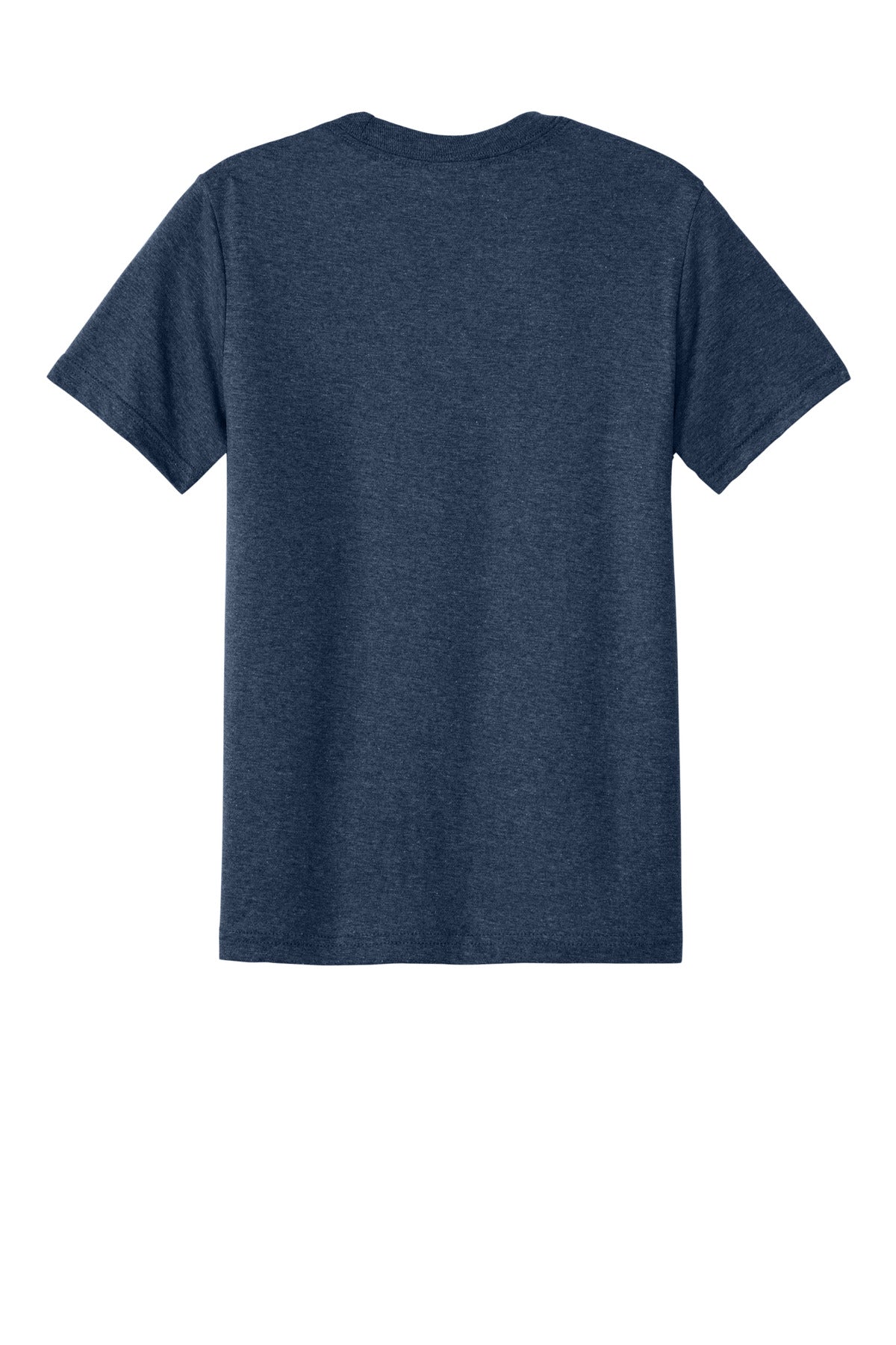 Rear View of TeamNavyHt Port & Company Youth CVC Tee PC340Y
