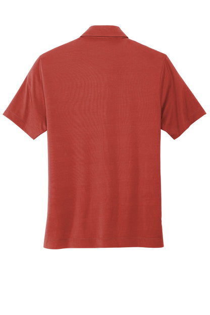 Rear View of Terracotta Mercer+Mettle Stretch Jersey Polo MM1014