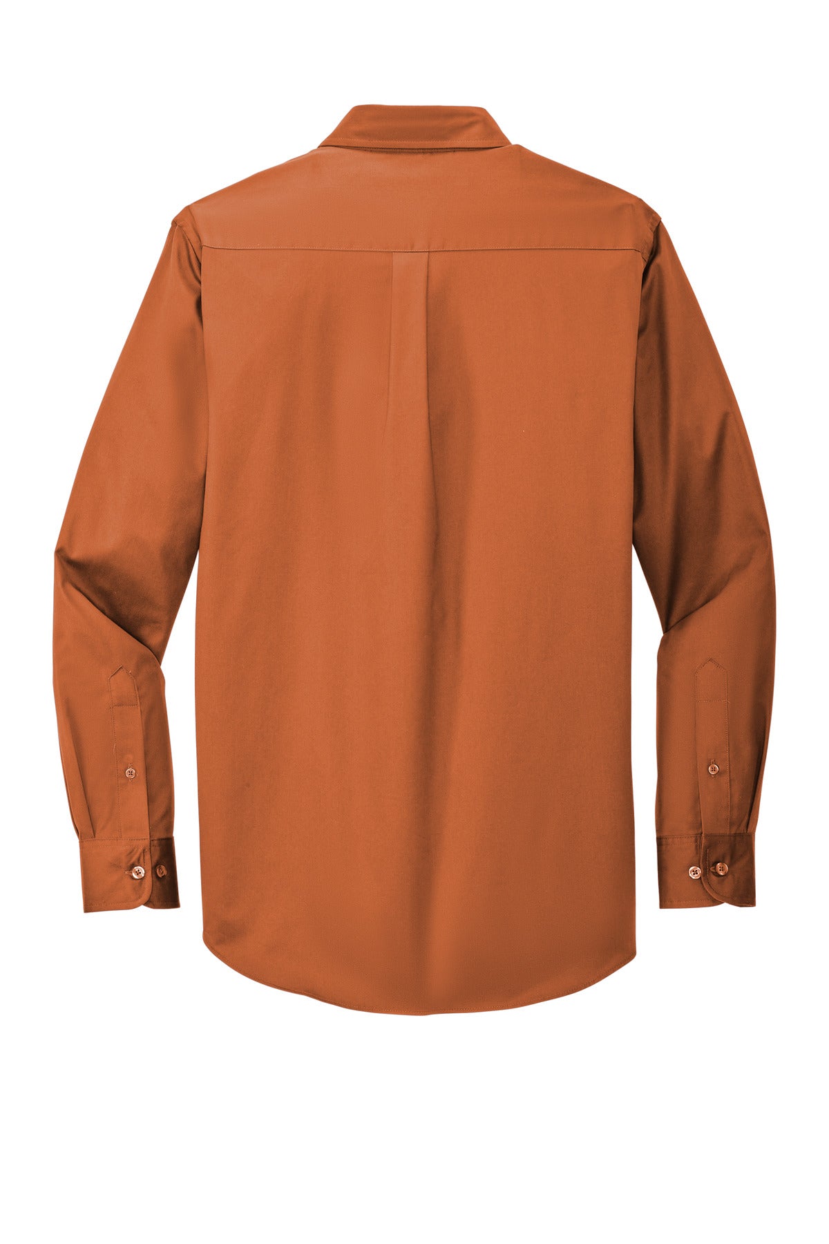 Rear View of Texas Orange Port Authority Extended Size Long Sleeve Easy Care Shirt S608ES