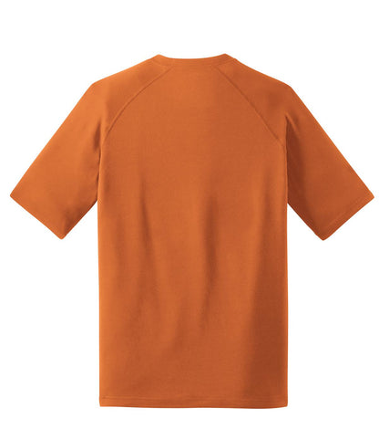 Rear View of Texas Orange Sport-Tek Ultimate Performance Crew. ST700