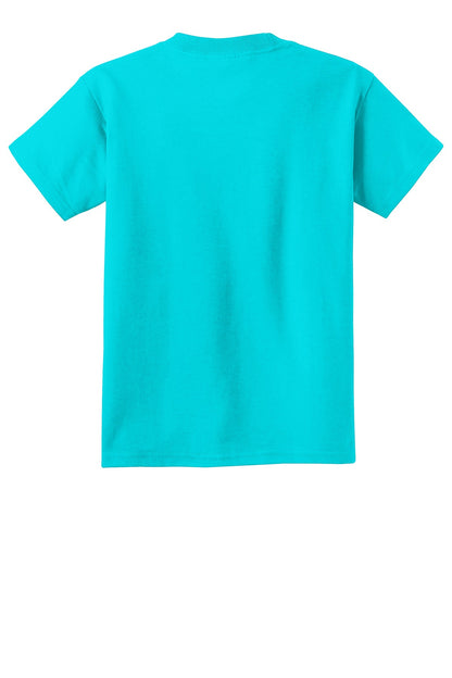 Rear View of Tidal Wave Port & Company Youth Beach Wash Garment-Dyed Tee. PC099Y