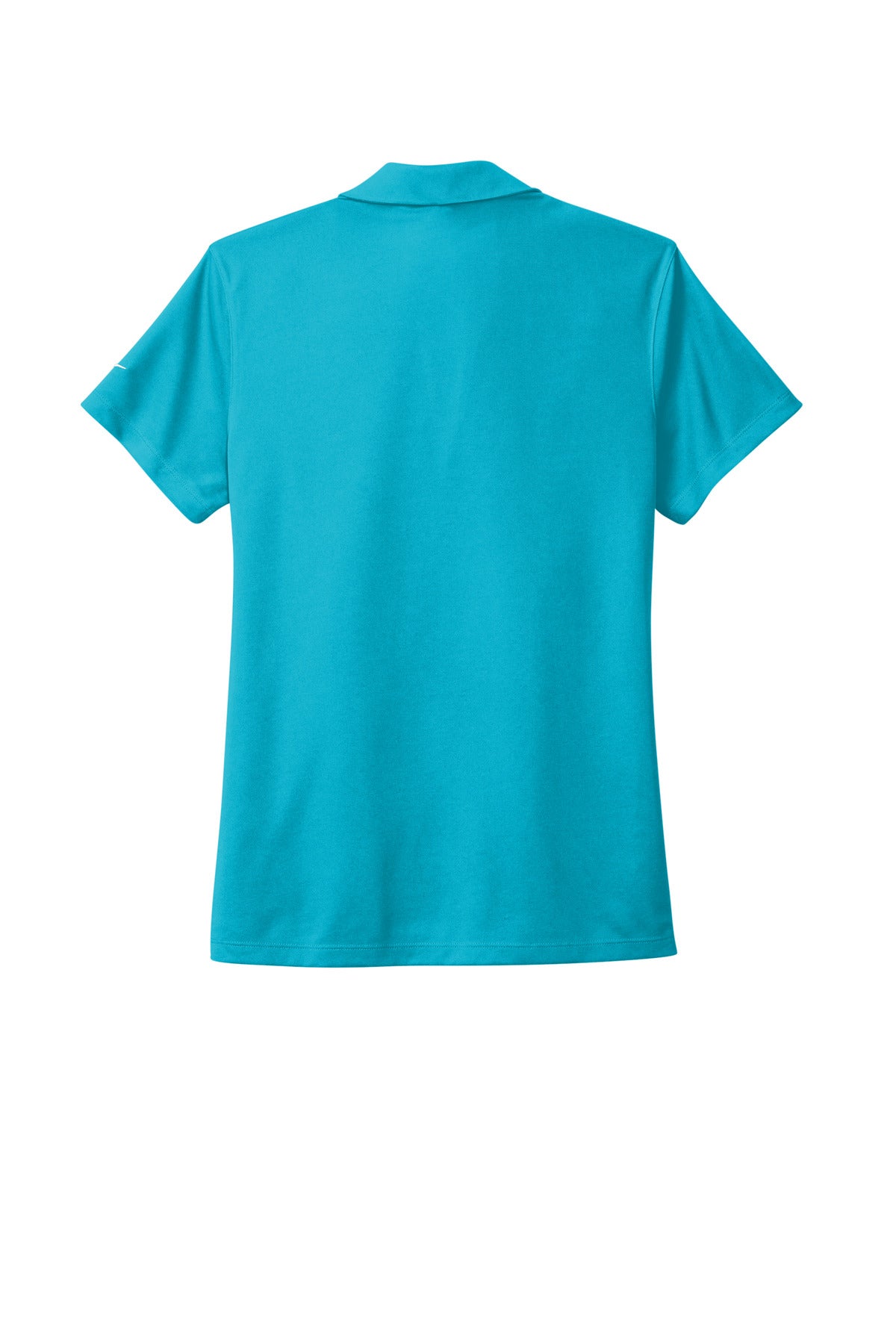 Rear View of TidalBlue Nike Women's Dri-FIT Micro Pique 2.0 Polo NKDC1991