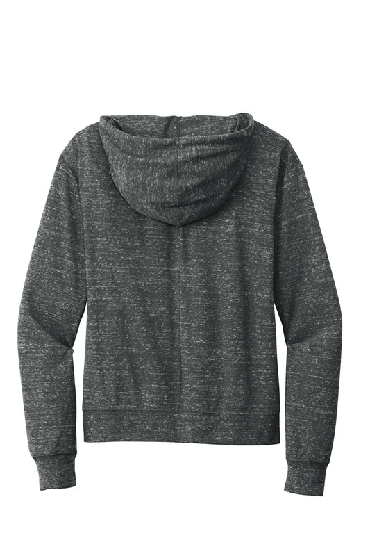 Rear View of Tm Anthracite Nike Women's Gym Vintage Full-Zip Hoodie CN9402