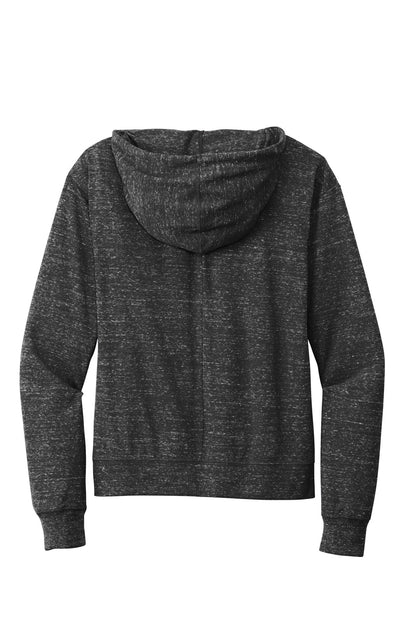 Rear View of Tm Black Nike Women's Gym Vintage Full-Zip Hoodie CN9402