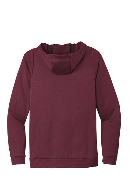 Rear View of Tm Dark Maroon Nike Therma-FIT Pullover Fleece Hoodie CN9473