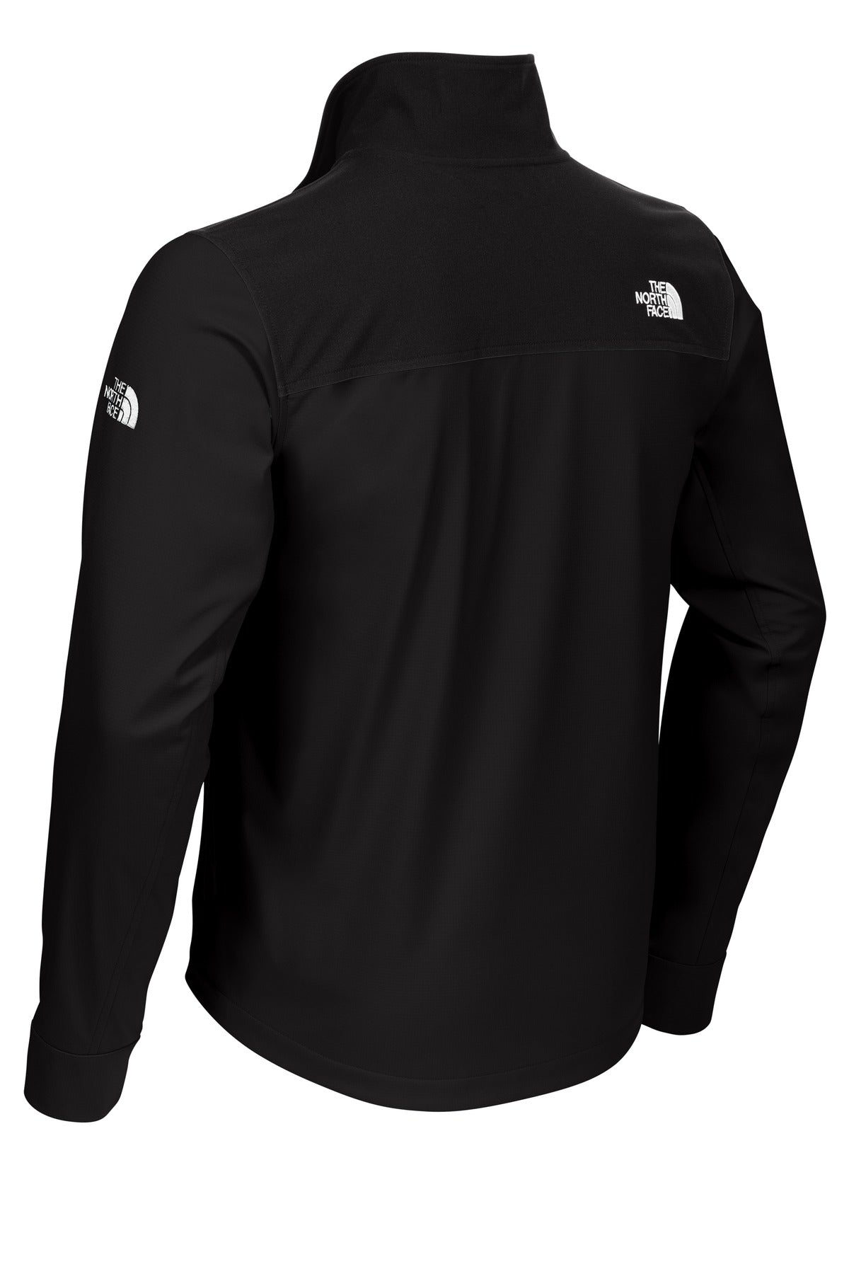 Rear View of TNF Black The North Face Castle Rock Soft Shell Jacket. NF0A552Z