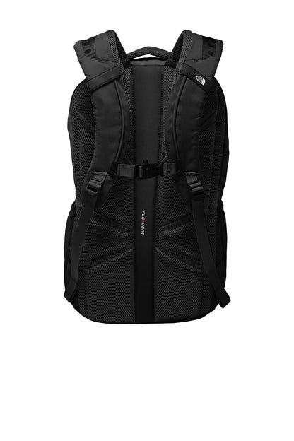 Rear View of TNF Blk/TNF Wh The North Face Connector Backpack. NF0A3KX8