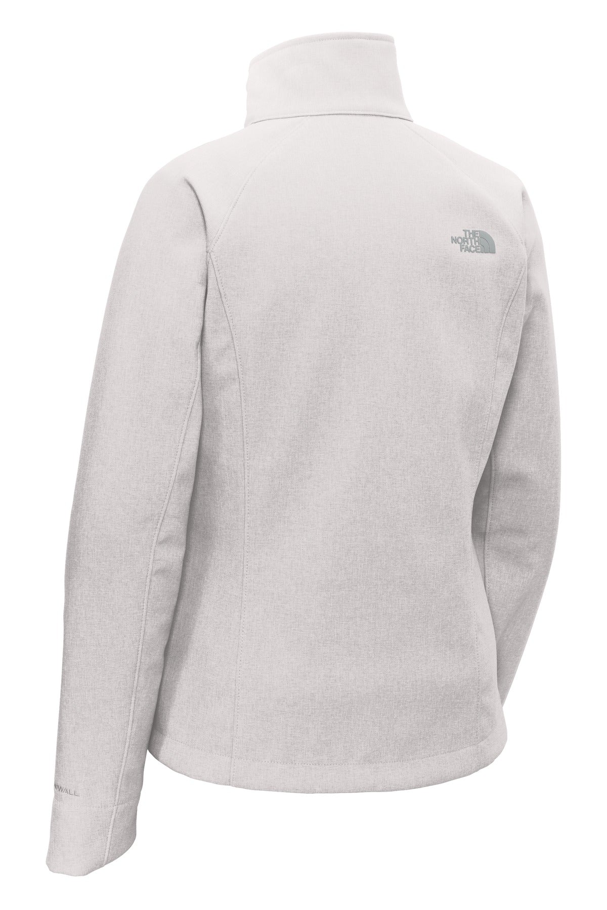 Rear View of TNF Lt Grey He The North Face Women's Apex Barrier Soft Shell Jacket. NF0A3LGU