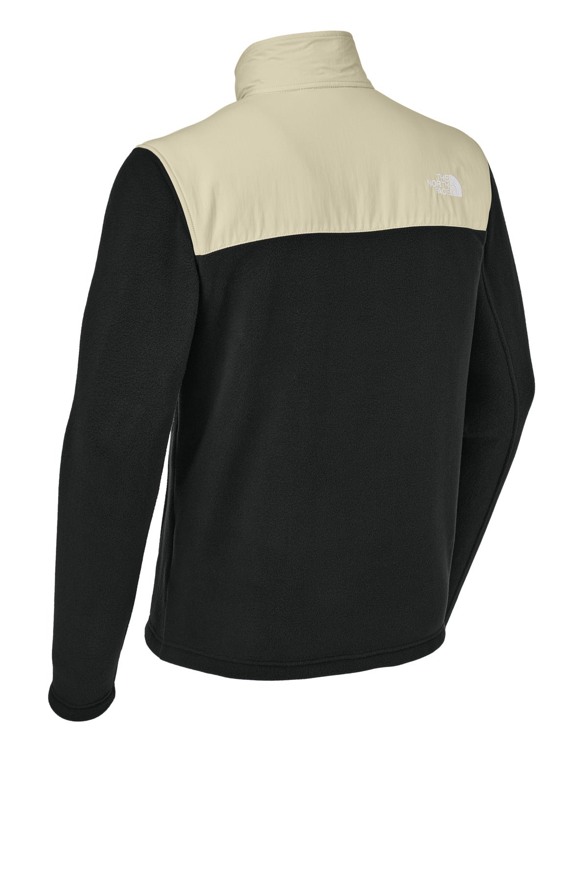 Rear View of TNFB/Grvl The North Face Highest Peak Full-Zip Fleece Jacket NF0A8BUQ