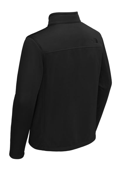Rear View of TNFBlack The North Face Chest Logo Ridgewall Soft Shell Jacket NF0A88D5