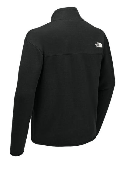 Rear View of TNFBlack The North Face Double-Knit 1/2-Zip Fleece NF0A8C5G