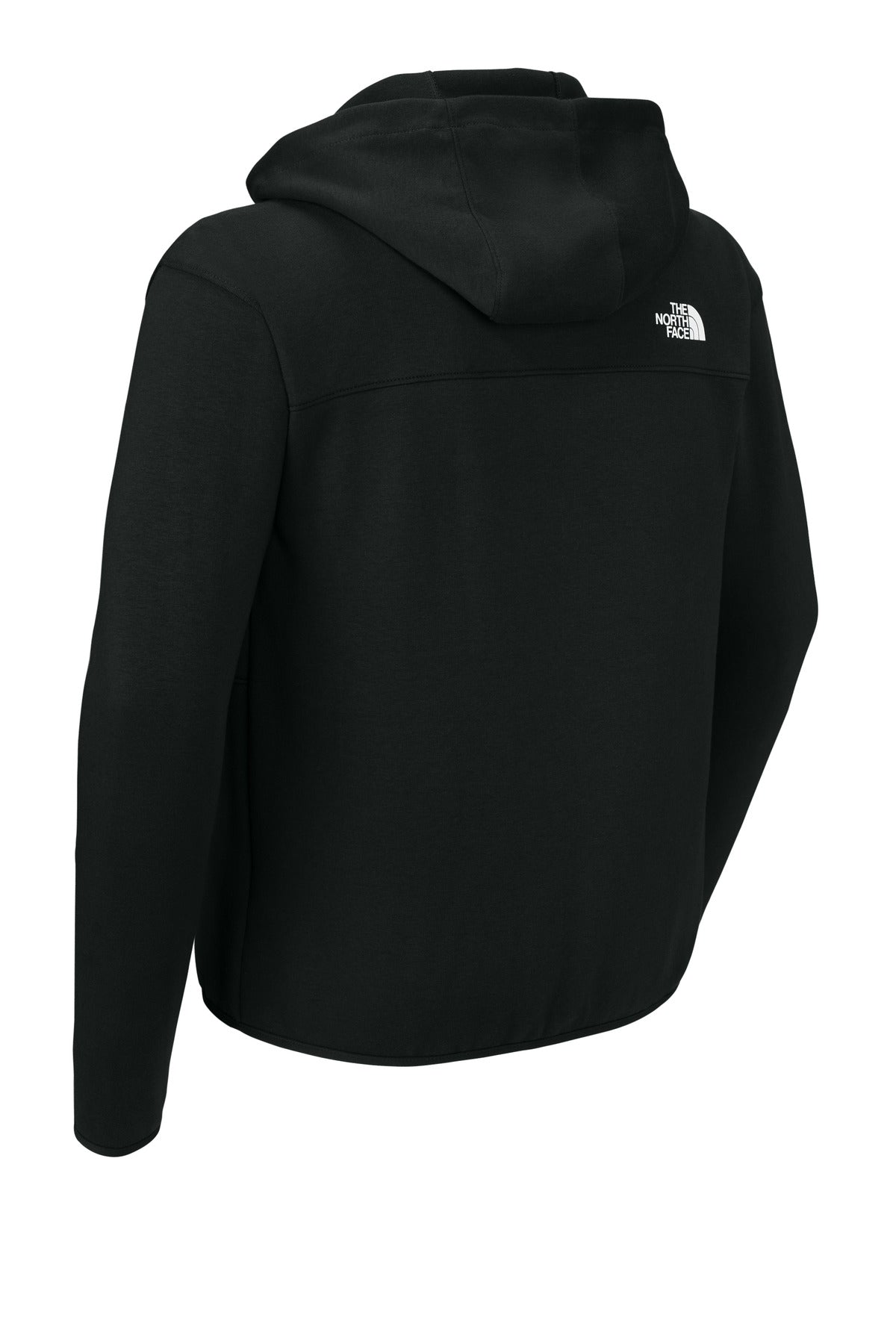 Rear View of TNFBlack The North Face Double-Knit Full-Zip Hoodie NF0A8BUS