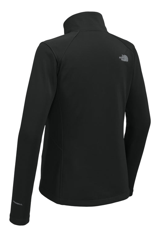 Rear View of TNFBlack The North Face Women's Chest Logo Ridgewall Soft Shell Jacket NF0A88D4