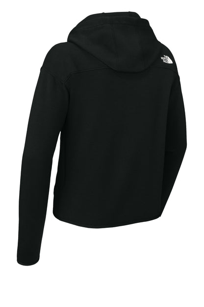 Rear View of TNFBlack The North Face Women's Double-Knit Full-Zip Hoodie NF0A8BUT
