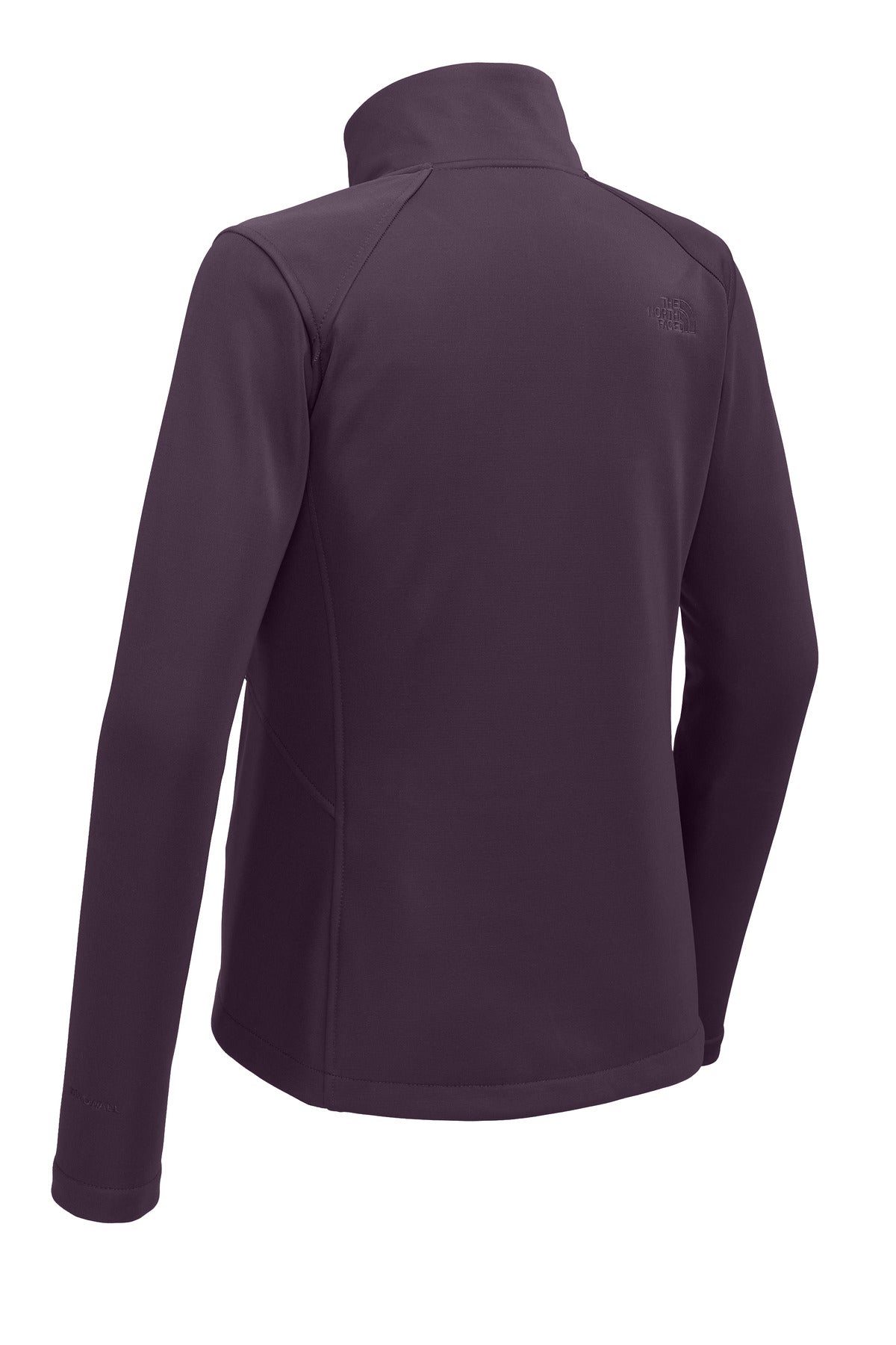 Rear View of TNFBlkbry The North Face Women's Chest Logo Ridgewall Soft Shell Jacket NF0A88D4