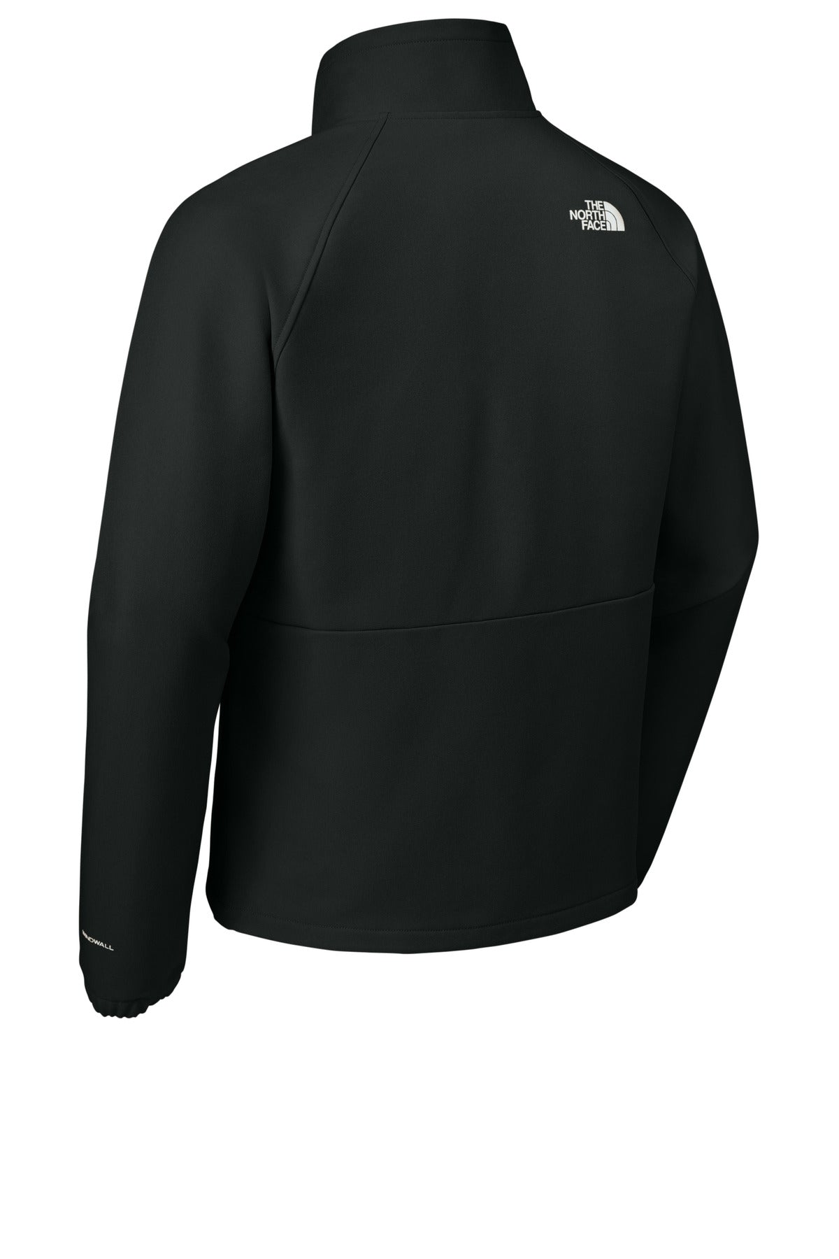 Rear View of TNFBlkHthr The North Face Barr Lake Soft Shell Jacket NF0A8BUD