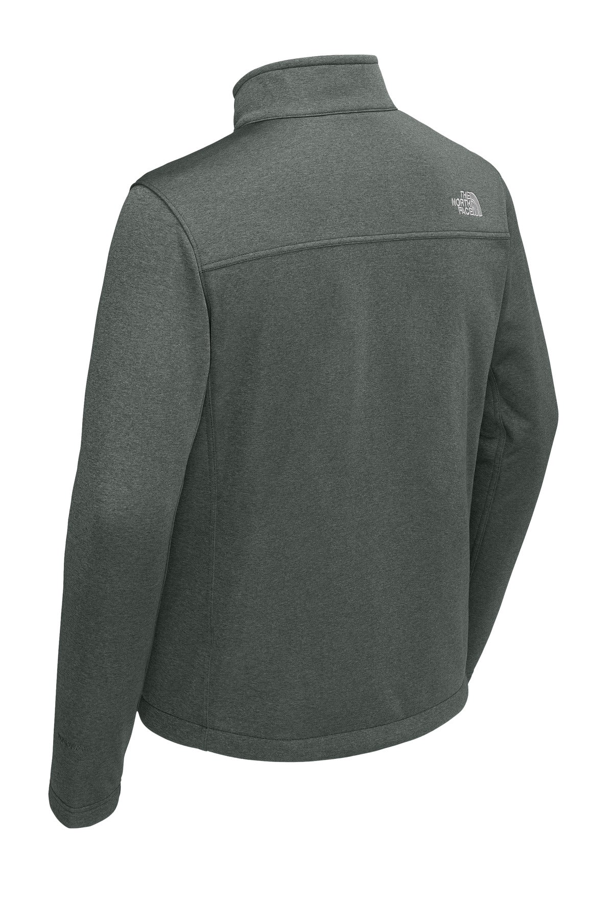 Rear View of TNFDkGyH The North Face Chest Logo Ridgewall Soft Shell Jacket NF0A88D5