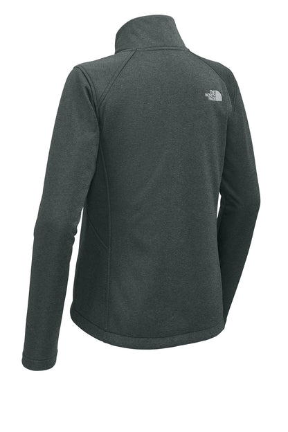 Rear View of TNFDkGyH The North Face Women's Chest Logo Ridgewall Soft Shell Jacket NF0A88D4