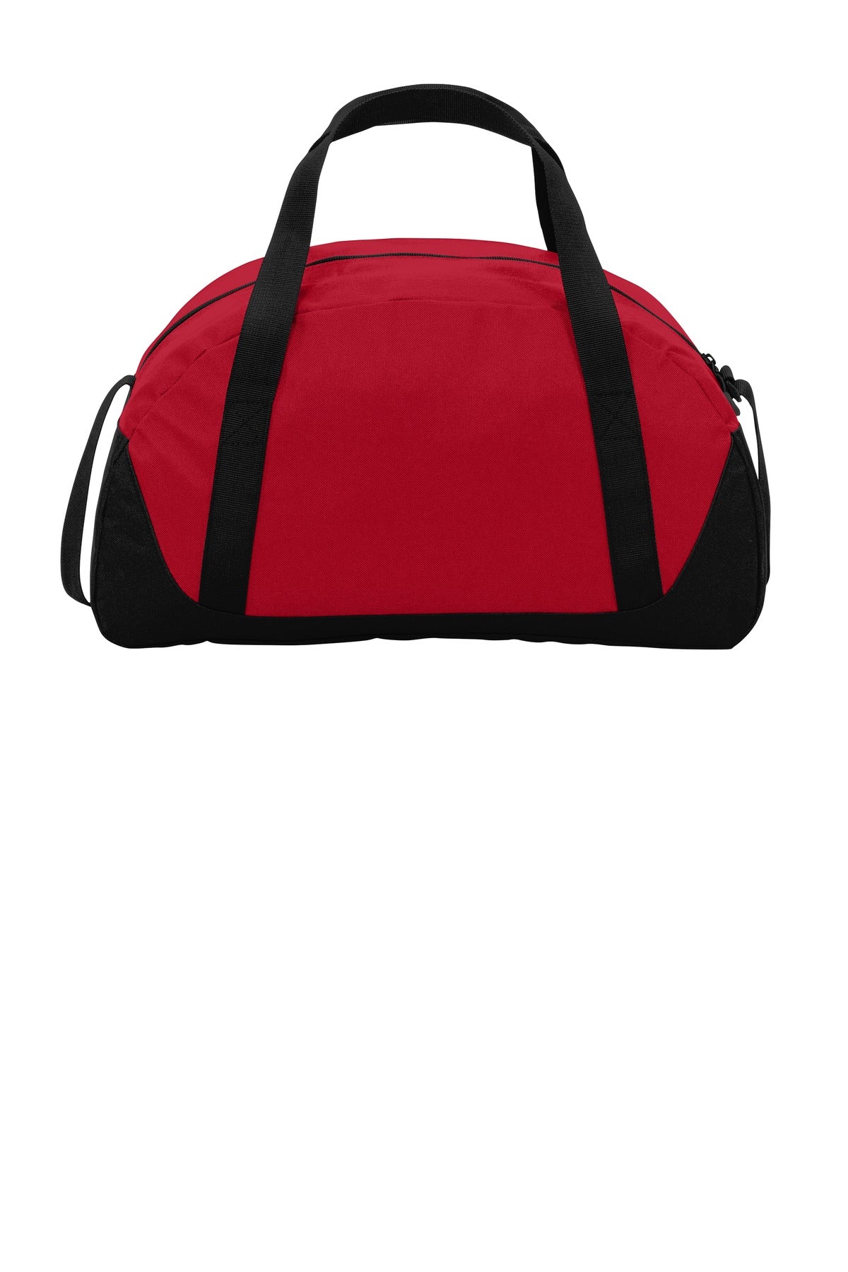 Rear View of Tr Red/Black Port Authority Access Dome Duffel. BG818