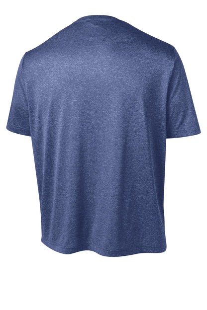 Rear View of Tr Royal Hthr Sport-Tek Tall Heather Contender Tee. TST360