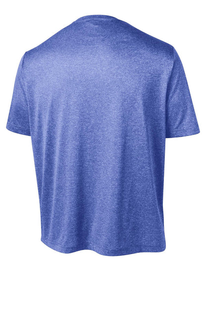 Rear View of Tr Royal Hthr Sport-Tek Youth Heather Contender Tee. YST360