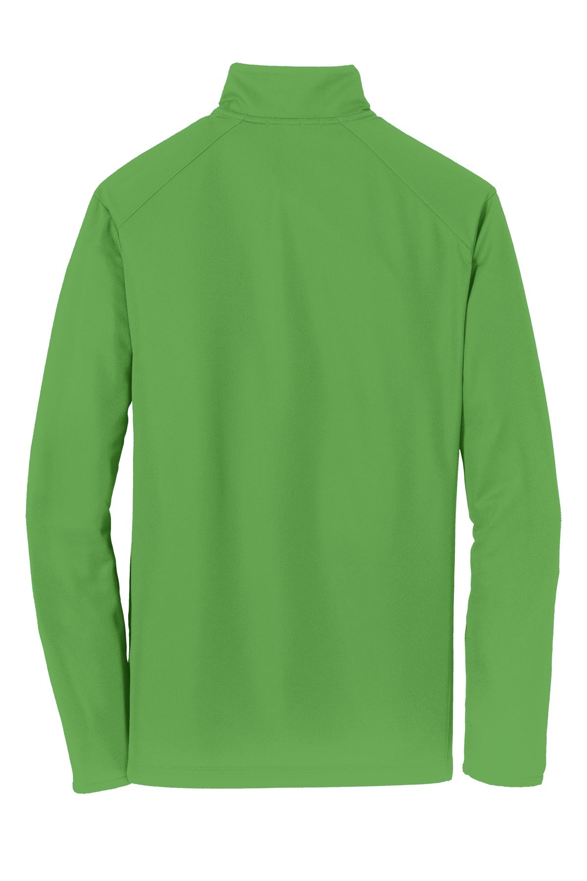 Rear View of Treetop Green Port Authority Pinpoint Mesh 1/2-Zip. K806