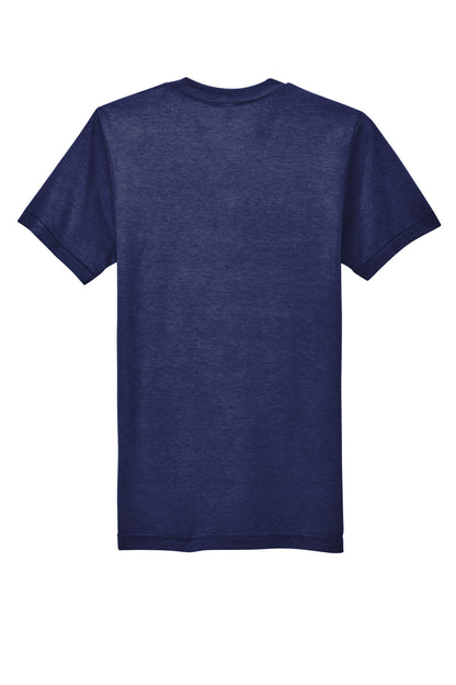 Rear View of TriIndigo American Apparel Tri-Blend Short Sleeve Track T-Shirt TR401