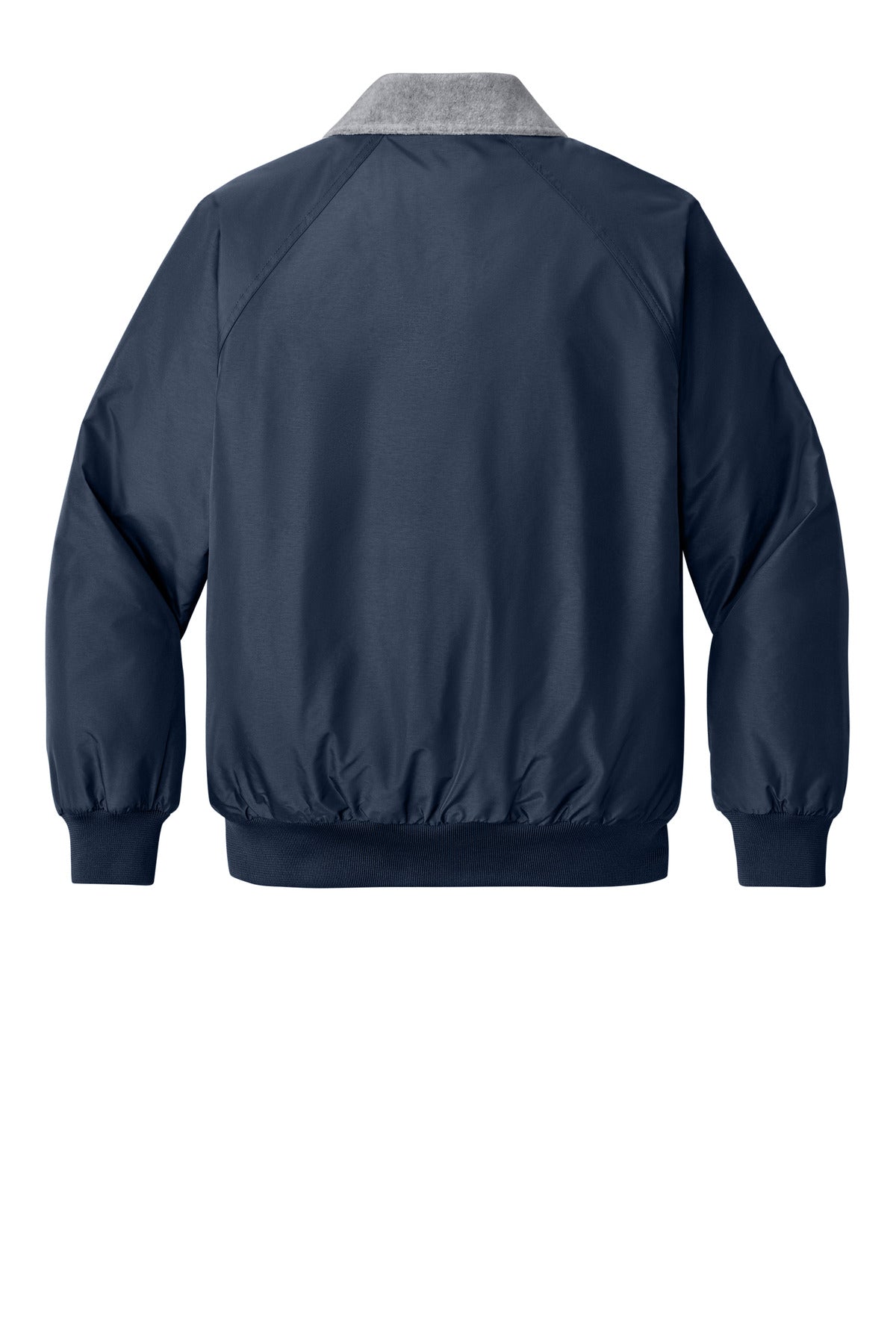 Rear View of Tr.Navy/Gray Port Authority Challenger Jacket. J754