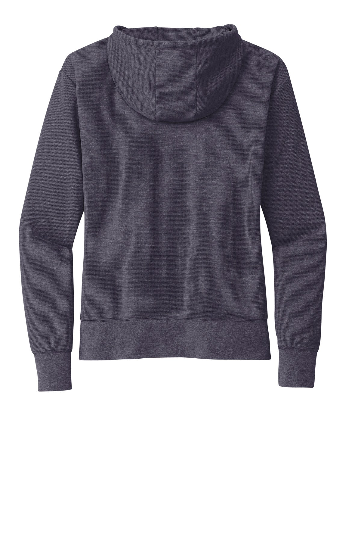 Rear View of TrNvyHthr New Era Women's Thermal Full-Zip Hoodie LNEA141