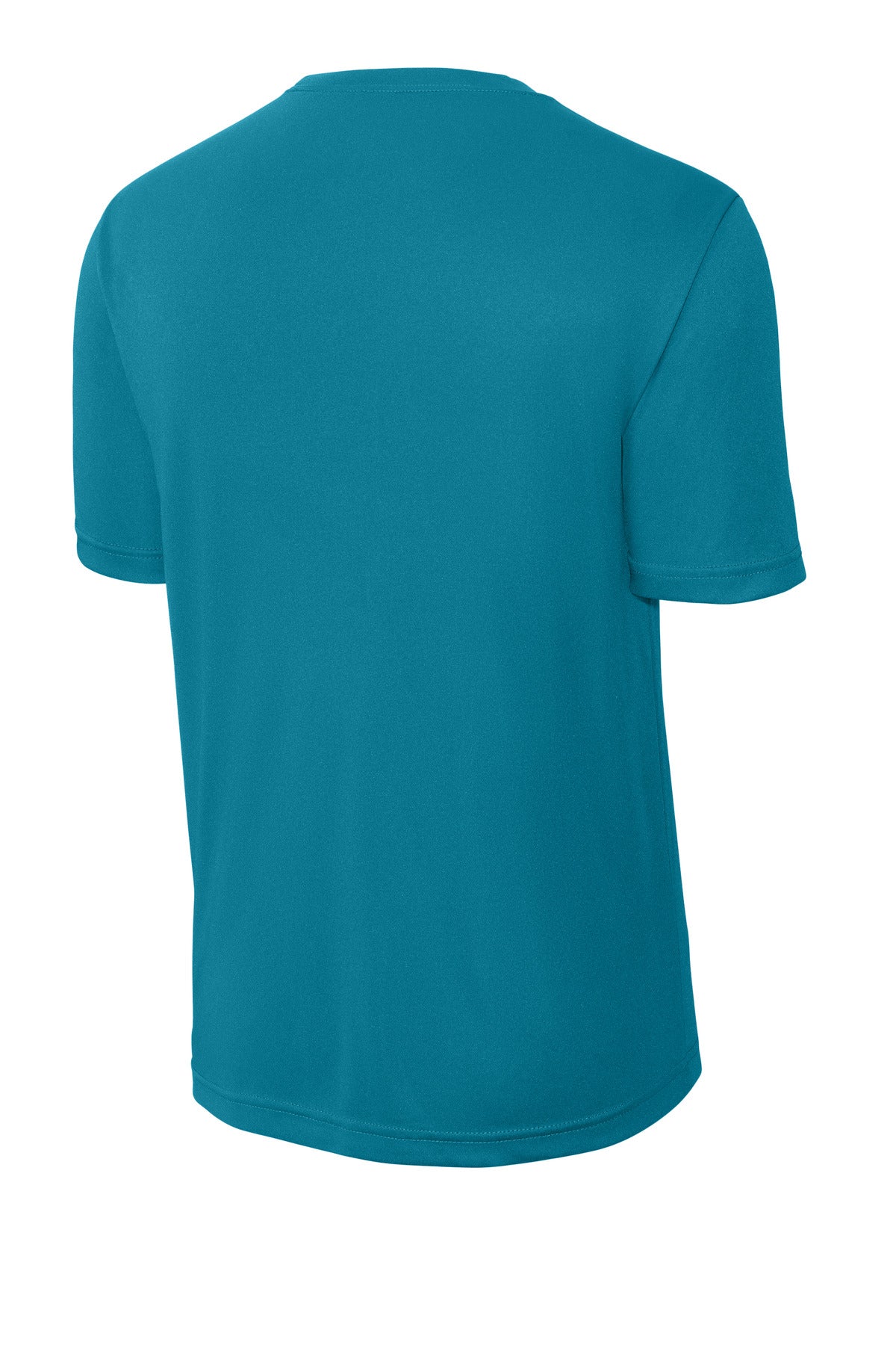 Rear View of Tropic Blue Sport-Tek Tall PosiCharge Competitor Tee. TST350
