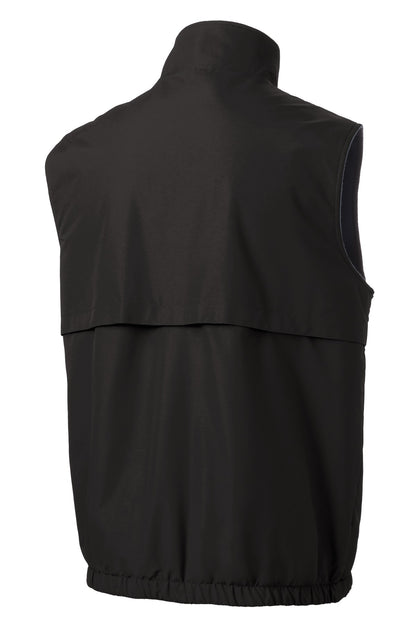 Rear View of True Black Port Authority Reversible Charger Vest. J7490
