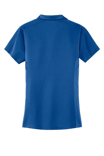 Rear View of True Blue Port Authority Women's Diamond Jacquard Polo. L569