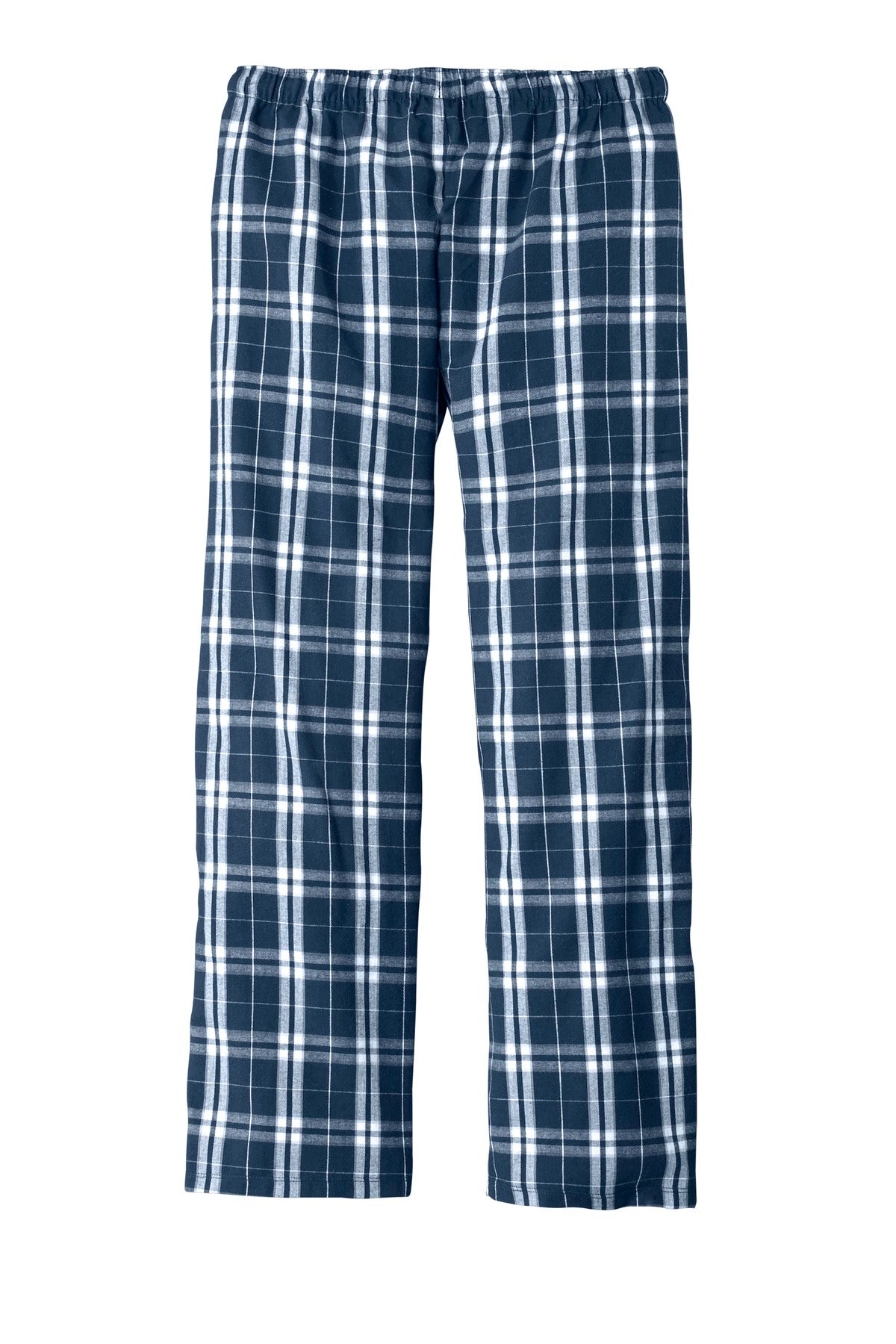 Rear View of True Navy District Flannel Plaid Pant. DT1800