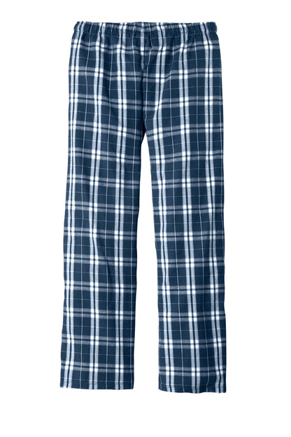 Rear View of True Navy District Flannel Plaid Pant. DT1800