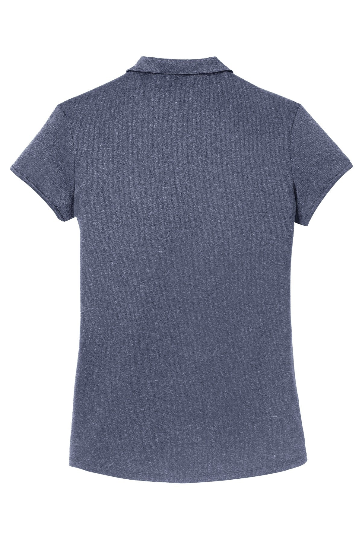 Rear View of True Navy Hthr Port Authority Women's Trace Heather Polo. L576