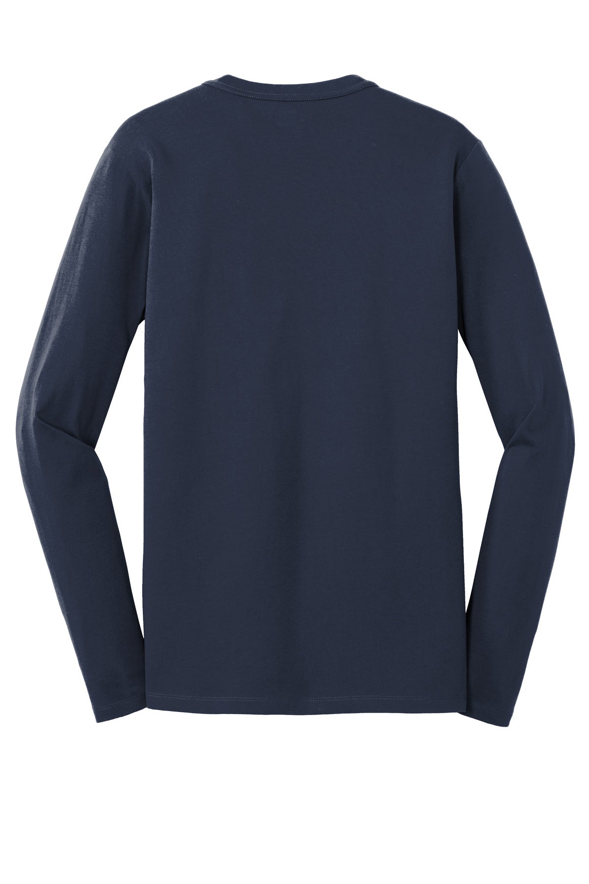 Rear View of True Navy New Era Heritage Blend Long Sleeve Crew Tee. NEA102