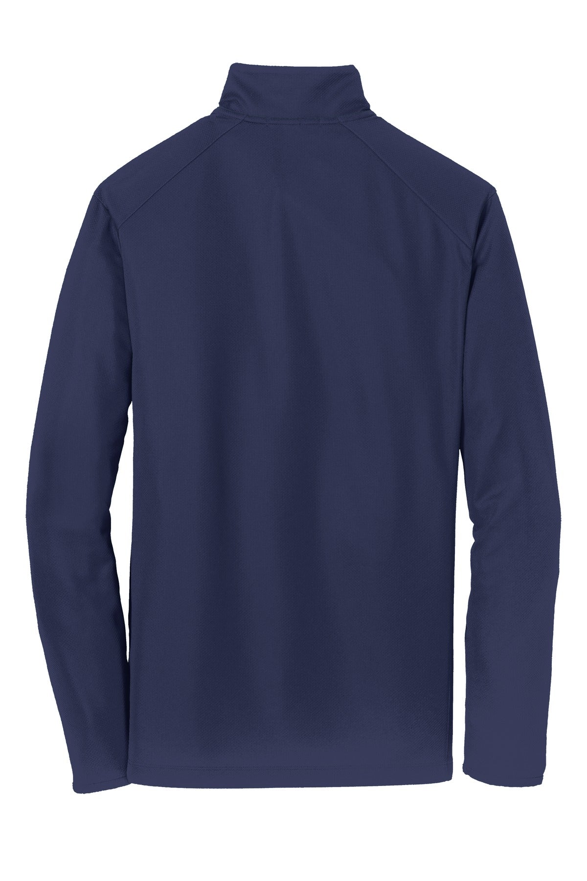 Rear View of True Navy Port Authority Pinpoint Mesh 1/2-Zip. K806