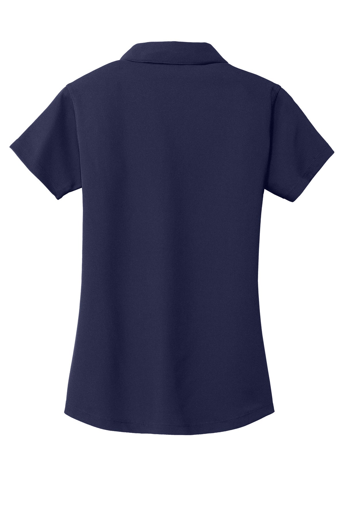 Rear View of True Navy Port Authority Women's Dry Zone Grid Polo. L572