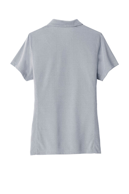 Rear View of True Navy Port Authority Women's Poly Oxford Pique Polo. LK582
