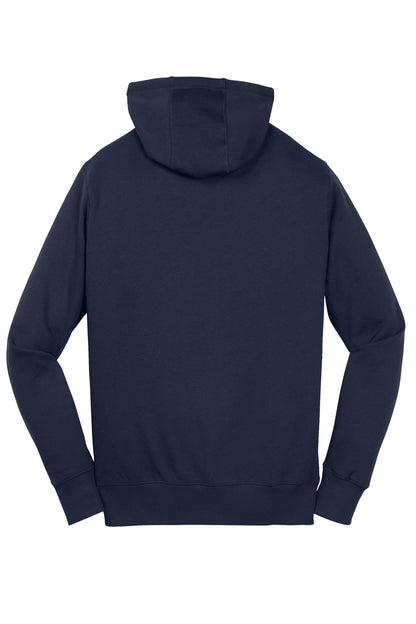 Rear View of True Navy Sport-Tek Full-Zip Hooded Sweatshirt. ST258