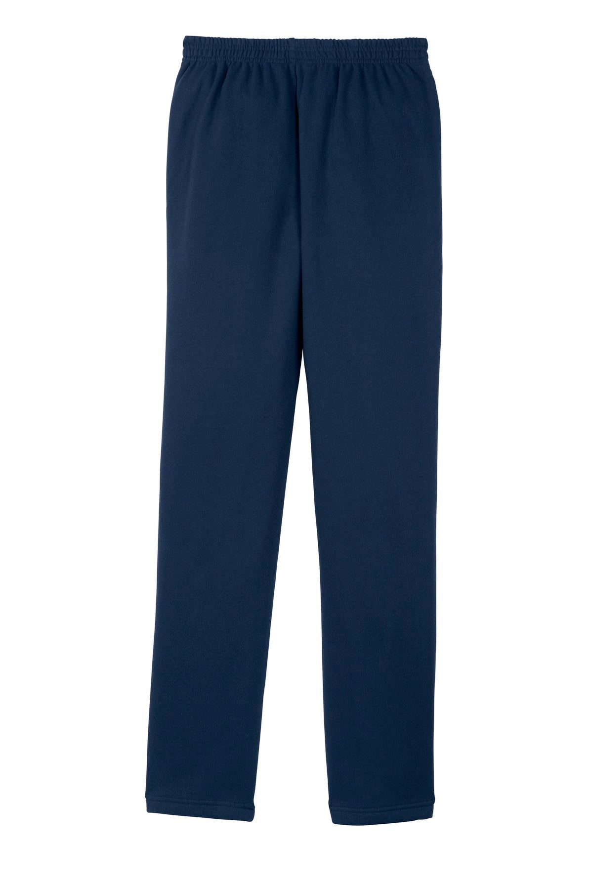 Rear View of True Navy Sport-Tek Open Bottom Sweatpant. ST257