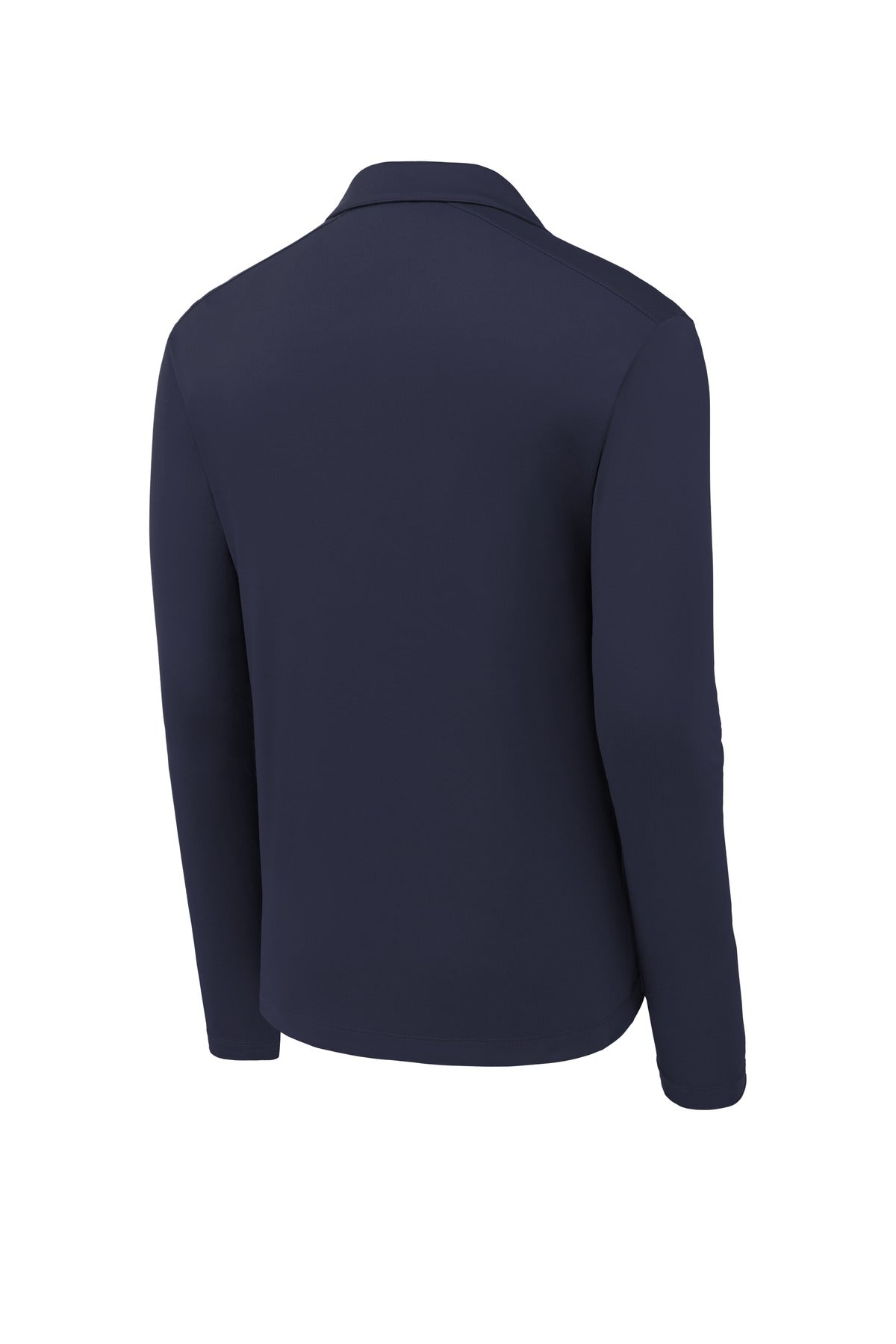 Rear View of True Navy Sport-Tek Posi-UV Pro Long Sleeve Polo. ST520LS